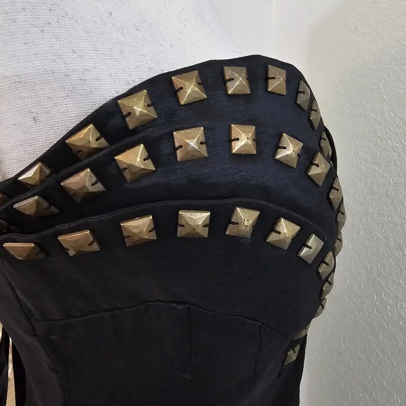 PasCucci Black Corset Dress! Size Large. - Picture 6 of 13